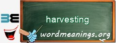 WordMeaning blackboard for harvesting